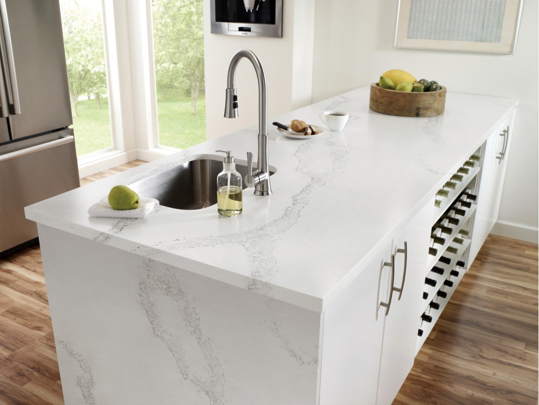 Wholesale Calacatta Nueva White Quartz Kitchen Countertops ...