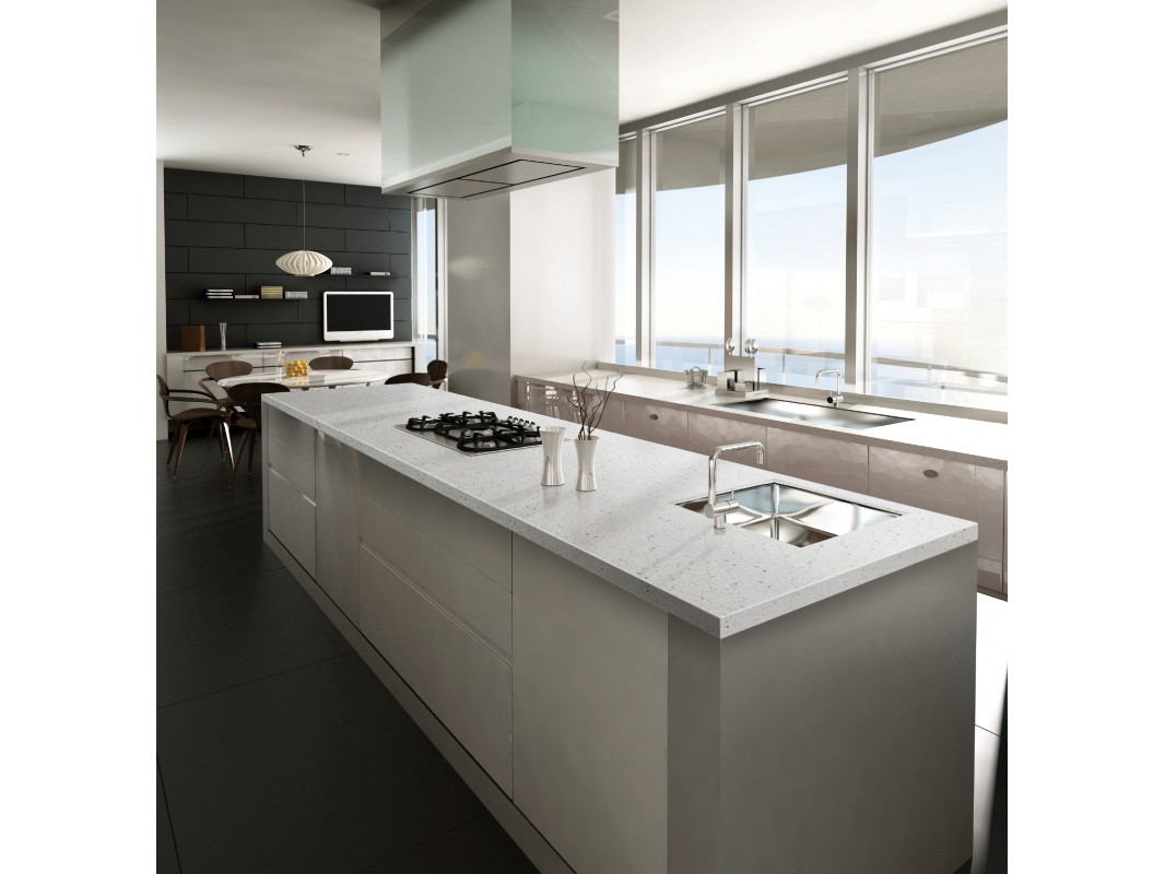 Starry Crystal White Quartz Slab Kitchen Countertop Manufacturers